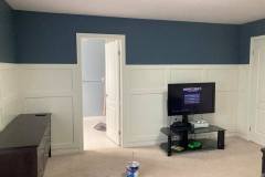Handsome wall trim painted a fresh white