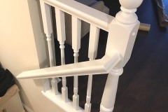 Bannister painting for clean fresh stairway