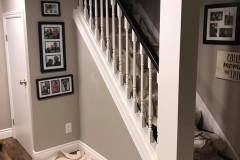 Interior paint and trim around stairway